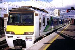 Class 321 leaving Stratford