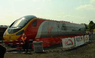Picture of class 390 on display at old oak common
