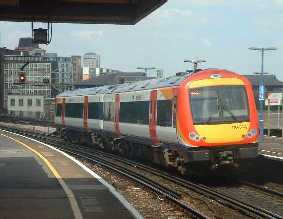 picture of South West Trains Class 170 passing through Vauxhall 