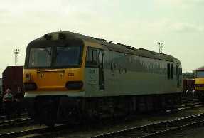picture of class 92 on display at Old Oak Common 