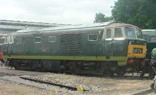 picture of Class 35 " Hymek" D7076 on display at Old Oak Common 
